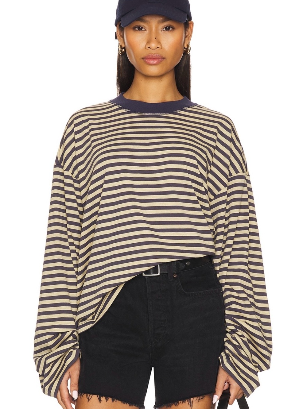Lioness Bloom Top Beige Stripe